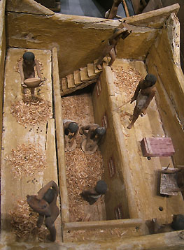 model of Egyptian granary